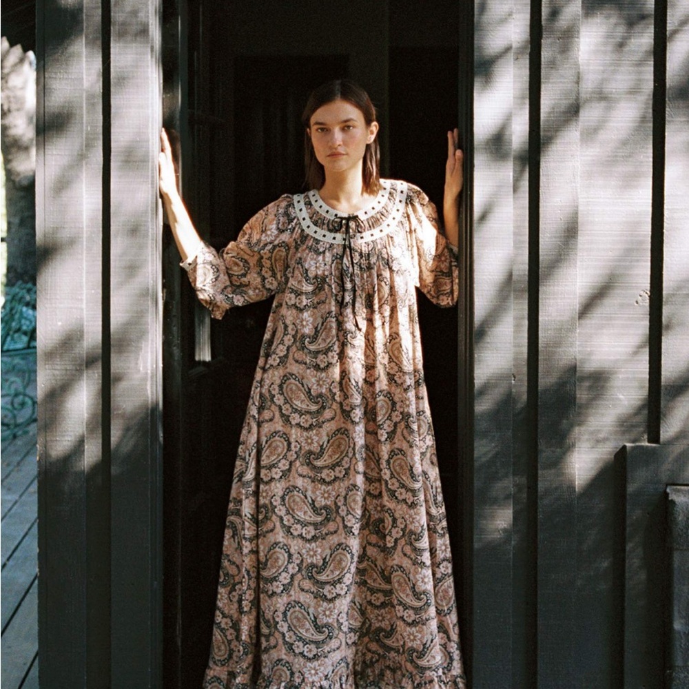 Christy Dawn Arabella Dress in Carob Paisley